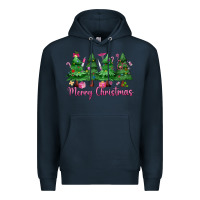 Navy Merry Christmas Nurse trees Premium Hoodie - MaliasSmallBusiness