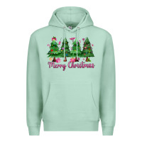 Seafoam Merry Christmas Nurse trees Premium Hoodie - MaliasSmallBusiness
