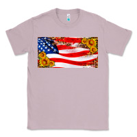 Lilac usa flag and sunflower license plate Classic Tee - HRA Design Shop