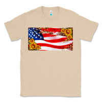 Mushroom usa flag and sunflower license plate Classic Tee - HRA Design Shop