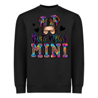 Black mess mini messy bun Heavyweight Sweatshirt - Zillion Design Studio