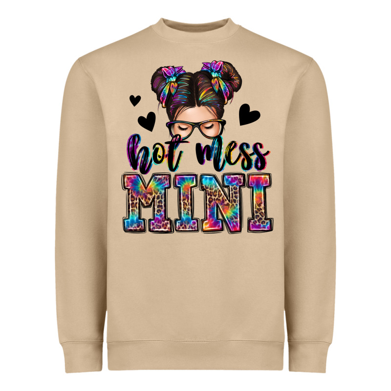 Mess Mini Messy Bun Heavyweight Sweatshirt by Zillion Design Studio | Teevron