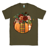 Army Green floral pumpkin Classic Tee - BundleAndBundleShop