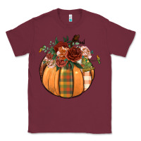 Burgundy floral pumpkin Classic Tee - BundleAndBundleShop