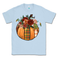 Dusty Blue floral pumpkin Classic Tee - BundleAndBundleShop