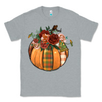 Heather Grey floral pumpkin Classic Tee - BundleAndBundleShop