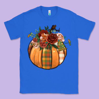 Floral Pumpkin Classic Tee Designed By Bundleandbundleshop
