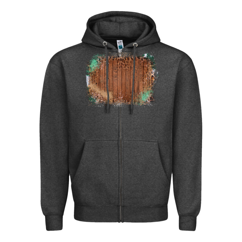 Wood Glitter Leopard Pattern Frame Zipper Hoodie by Bettercallsaul | Teevron