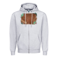 Heather Grey Wood Glitter Leopard Pattern Frame Zipper Hoodie - Bettercallsaul