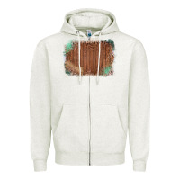 Oatmeal Heather Wood Glitter Leopard Pattern Frame Zipper Hoodie - Bettercallsaul