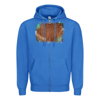 True Royal Wood Glitter Leopard Pattern Frame Zipper Hoodie - Bettercallsaul