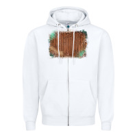 White Wood Glitter Leopard Pattern Frame Zipper Hoodie - Bettercallsaul