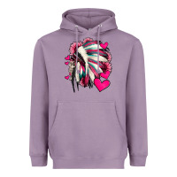 Lavender indian headdress with hearts valentine's day Heavyweight Hoodie - Jasminsmagicworld