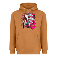 Meerkat indian headdress with hearts valentine's day Heavyweight Hoodie - Jasminsmagicworld