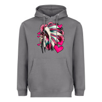 Storm indian headdress with hearts valentine's day Heavyweight Hoodie - Jasminsmagicworld