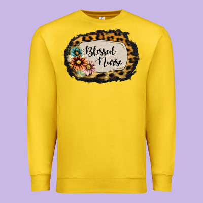 Blessed Nurse Premium Sweatshirt Designed By Jasminsmagicworld