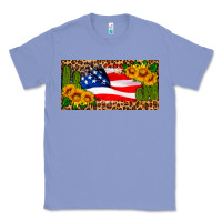 Colony Blue usa flag and cactus license plate Classic Tee - HRA Design Shop