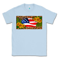 Dusty Blue usa flag and cactus license plate Classic Tee - HRA Design Shop