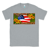Heather Grey usa flag and cactus license plate Classic Tee - HRA Design Shop