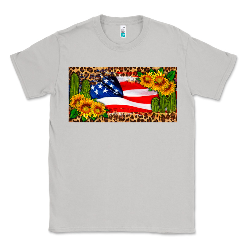 Usa Flag And Cactus License Plate Classic Tee by HRA Design Shop | Teevron