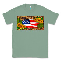 Sage usa flag and cactus license plate Classic Tee - HRA Design Shop