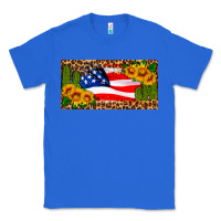 True Royal usa flag and cactus license plate Classic Tee - HRA Design Shop