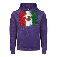 Cloud Purple Mexican Flag With Leopard Vintage Hoodie - RanaPortraitStore