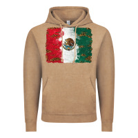 Vintage Coffee Mexican Flag With Leopard Vintage Hoodie - RanaPortraitStore