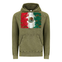 Mexican Flag With Leopard Vintage Hoodie | Teevron