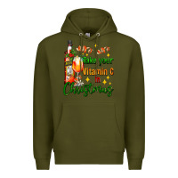 Army Green take your vitamin c in christmas Premium Hoodie - AdoDesignShop