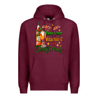 Burgundy take your vitamin c in christmas Premium Hoodie - AdoDesignShop