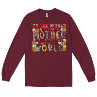 Burgundy mother world Long Sleeve Tee - RacoonDesign