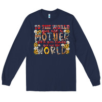 Navy mother world Long Sleeve Tee - RacoonDesign