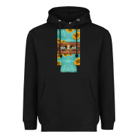Black mom hereford cattle sunflowers on tooled leather slim can cooler Heavyweight Hoodie - BarkalooDesign