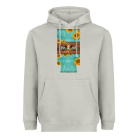 Moon Dust mom hereford cattle sunflowers on tooled leather slim can cooler Heavyweight Hoodie - BarkalooDesign
