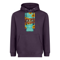 Mom Hereford Cattle Sunflowers On Tooled Leather Slim Can Cooler Heavyweight Hoodie | Teevron