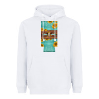 White mom hereford cattle sunflowers on tooled leather slim can cooler Heavyweight Hoodie - BarkalooDesign