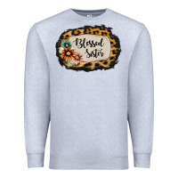 Heather Grey Blessed Sister Premium Sweatshirt - Jasminsmagicworld