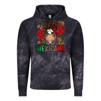 Cloud Black Mexicana Latina messy bun Vintage Hoodie - RanaPortraitStore