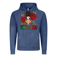 Vintage Denim Mexicana Latina messy bun Vintage Hoodie - RanaPortraitStore