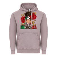 Vintage Zinc Mexicana Latina messy bun Vintage Hoodie - RanaPortraitStore
