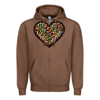 Chestnut pride leopard heart Zipper Hoodie - JahusDesignShop