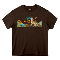 Chocolate Brown Wild About Fall Coyote Heavy Core Tee - LillyAllenDesigns