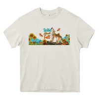 Cream Wild About Fall Coyote Heavy Core Tee - LillyAllenDesigns