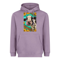 Lavender Western Holstein Cow Heavyweight Hoodie - LillyAllenDesigns