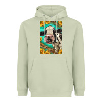 Matcha Western Holstein Cow Heavyweight Hoodie - LillyAllenDesigns