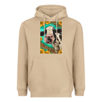 Mushroom Western Holstein Cow Heavyweight Hoodie - LillyAllenDesigns
