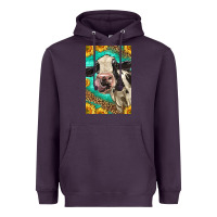 Plum Western Holstein Cow Heavyweight Hoodie - LillyAllenDesigns