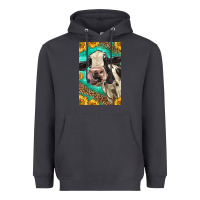 Smoke Western Holstein Cow Heavyweight Hoodie - LillyAllenDesigns