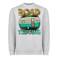 Heather Grey road tripping Heavyweight Sweatshirt - texasbilliewilder